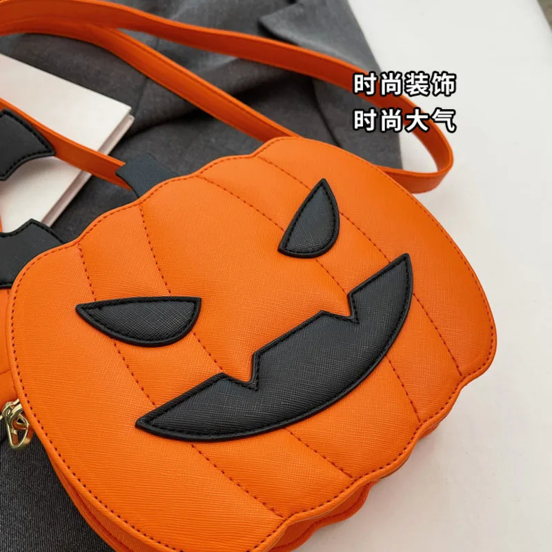 Pumpkin Christmas Shoulder Bag Womens Retro Personalized Cartoon Slant Shoulder Bag Versatile Halloween Fun Pumpkin Bag 240824