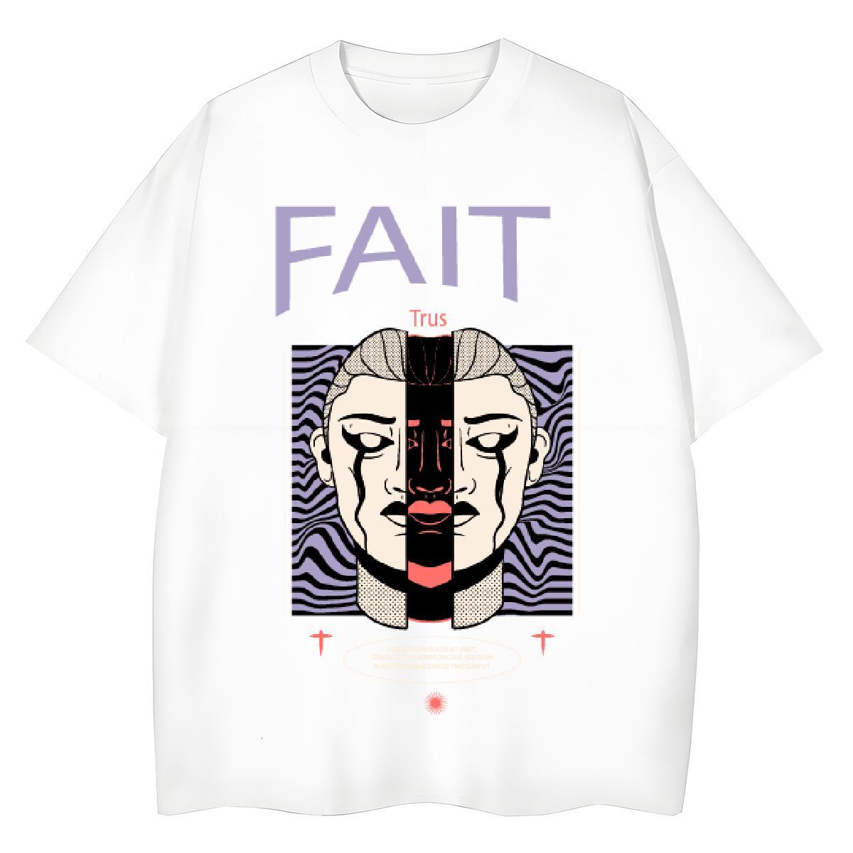 Soft Unisex Tshirts 230g Cotton Western style Sports Casual T Shirt For Woman Comfortable Anime Print Polos