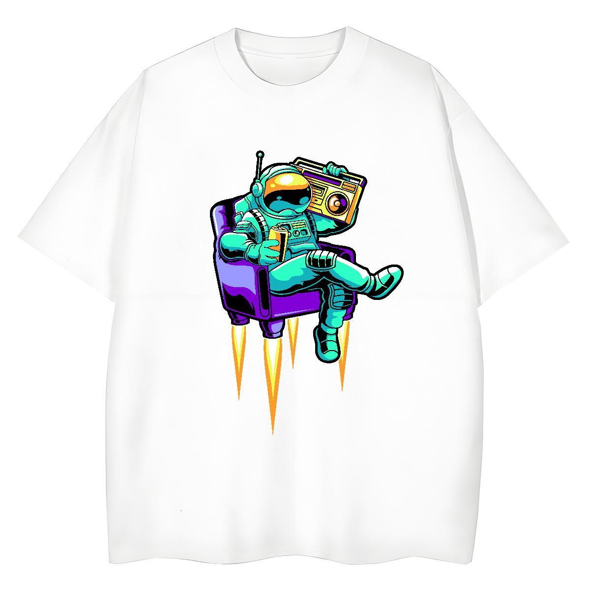 Nice Women Tees 230g Pure Cotton planet Street Wear Women T Shirts Crew Neck Breathable Custom Printed Clothings