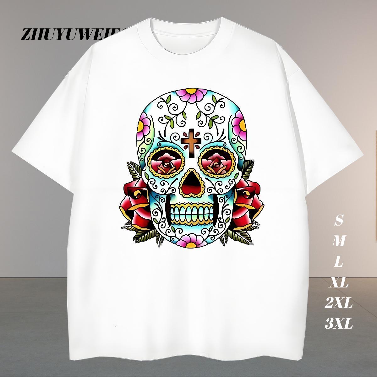 Free Shipping T-Shirts 100% Cotton 230g monster Outdoor Customized O Neck Short Sleeves Mens Tshirts 2024 DIY Tops Shirt