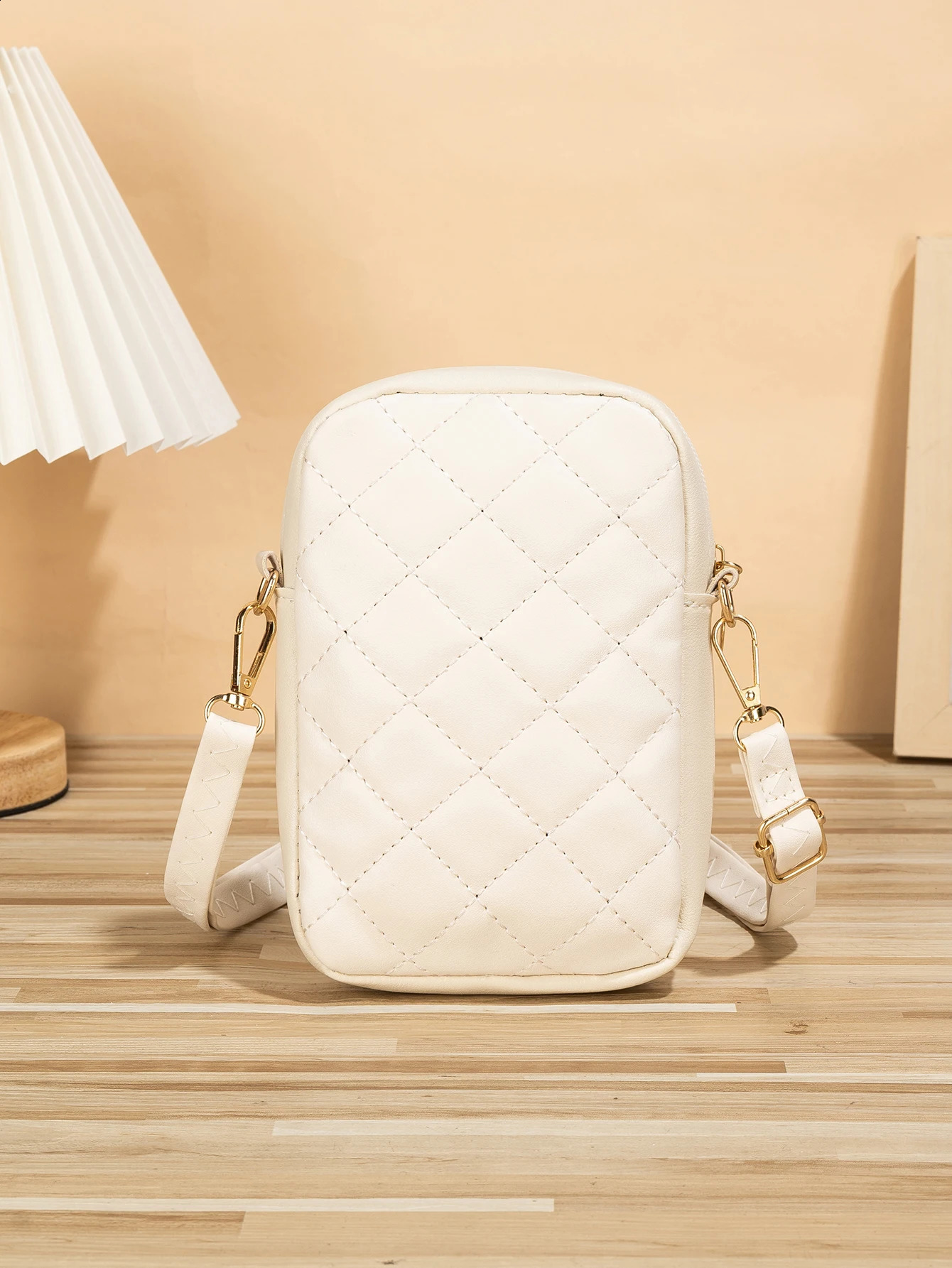 Dia Embroidered Bow Decorative Mobile Phone Bag Womens Crossbody White Suitable For Various Scenes 240824 B2