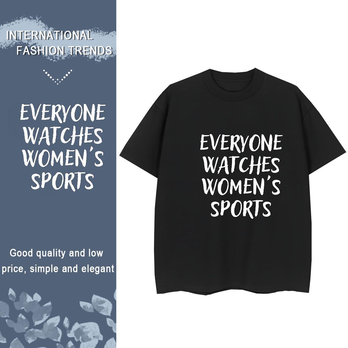 High quality Women Tees 230g 100% Cotton letter Casual Daily Wear T shirt Breathable Crew Neck Customized Print Top Tees