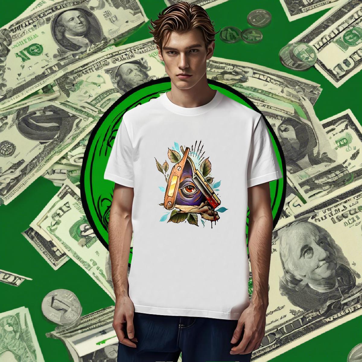 Soft T shirt 230g Cotton eye of the devil Casual Daily Wear Custom Anime Breathable Tshirts Wholesale Tops Tees