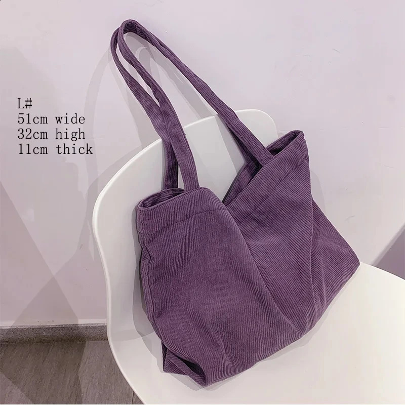 JIOMAY Corduroy Handbag for Women Shoulder Bag 2024 Travel Reusable Thickened Large Capacity Tote ExquisiteTexture Shopping 240824