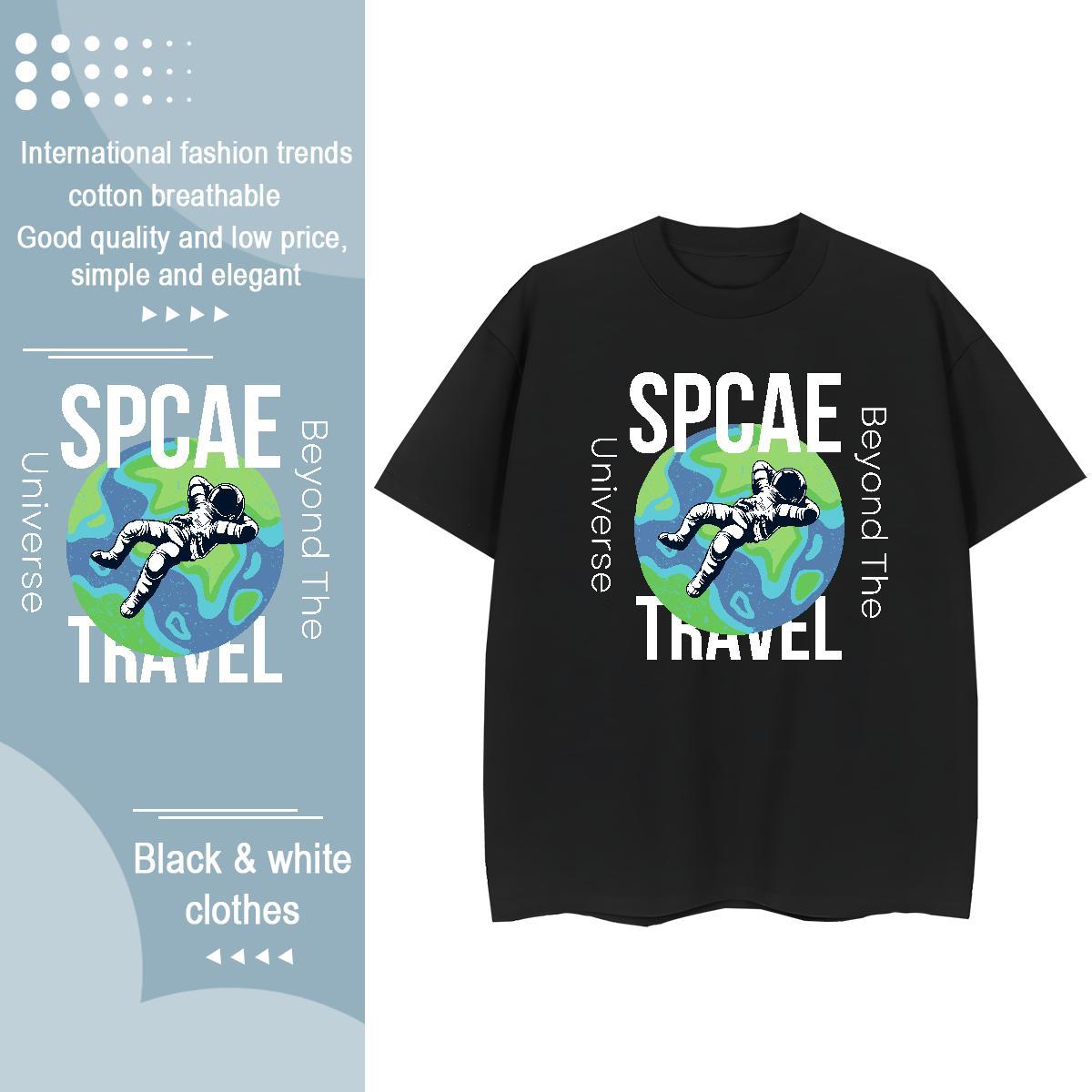 Designer Nice Unisex Tshirts 100% Cotton 230g universe Casual Daily Wear T Shirts Women Short sleeve Soft Skull Top Shirts