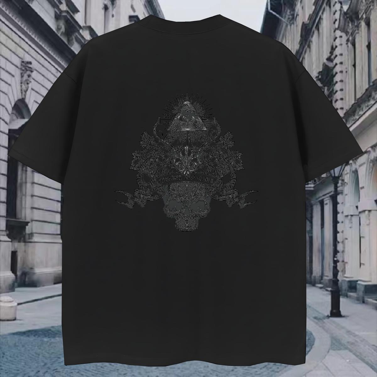 TOP Quality T Shirt For Man 230g 100% Cotton eye of the devil Casual Daily Wear Custom Print Oversized Breathable Crew Neck Tshirt for Man Woman Casua