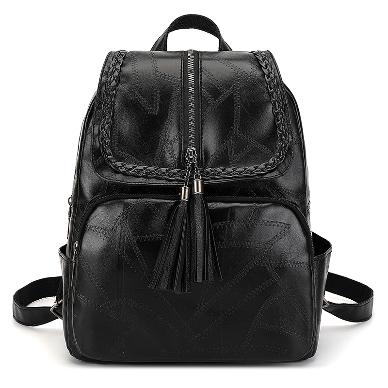 Soft Leather Women's Korean Fashion Backpack Anti theft Travel Backpack
