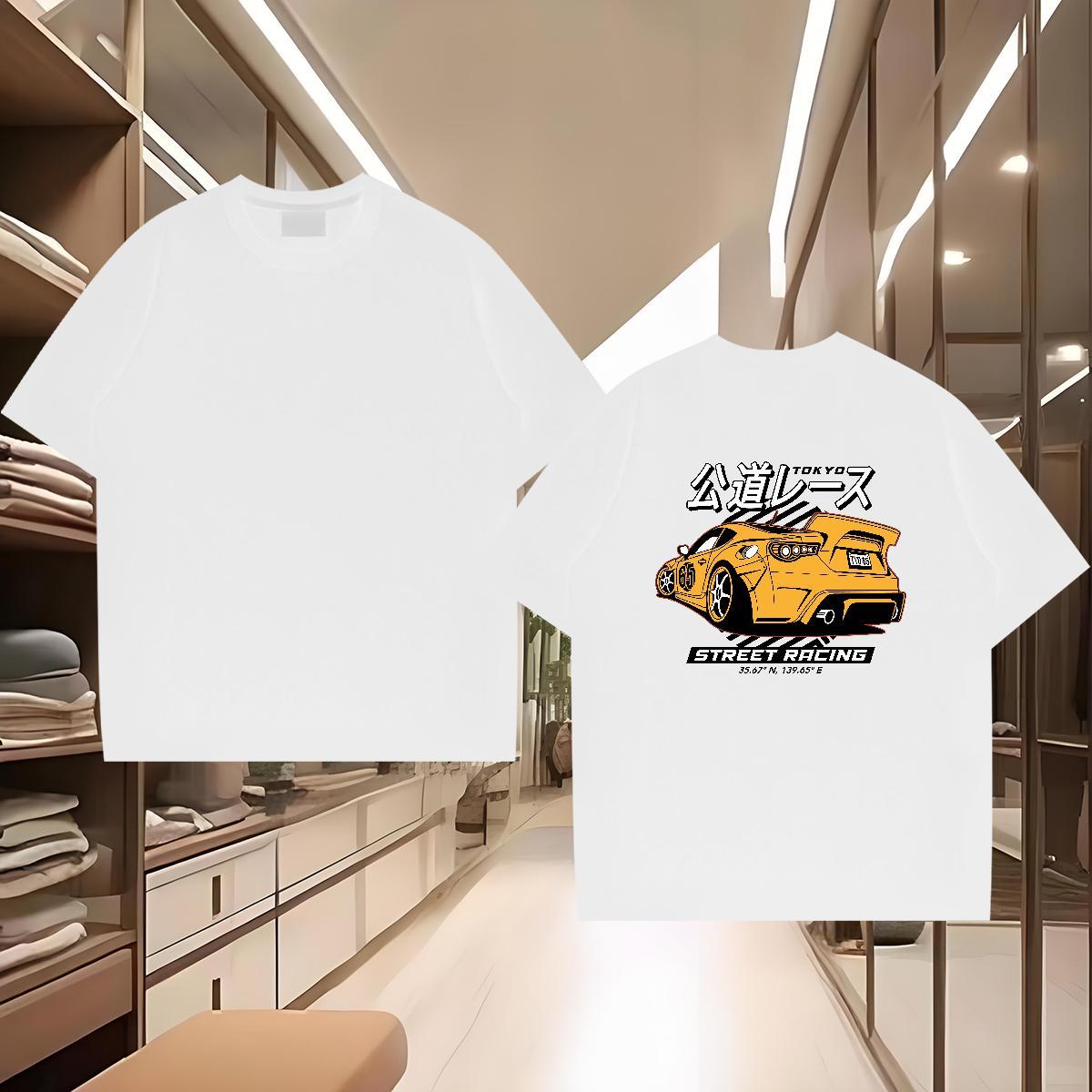 High Quality T-Shirts for Men 230g 100% Cotton letter Beach Plus Size Cartoon Breathable Men Tshirts Stylist Tee Shirt