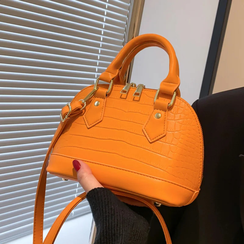 Women Shell Bag Print Leather Handbag And Purses Female Shoulder Bags Clutch Classic Lady Top Handle 240824