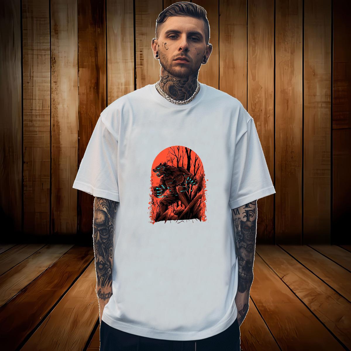 Cool Mens T Shirts 230g Pure Cotton skull Street Oversized Crew Neck Breathable Tshirt for Man Woman Custom Clothings