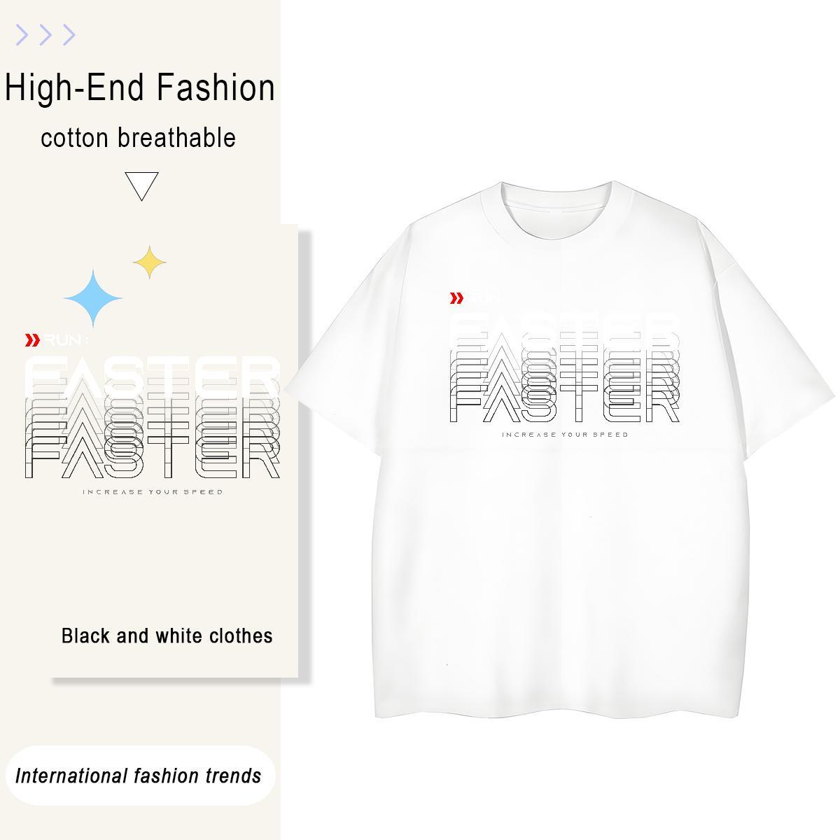 Unisex Woman Tshirt 100% Cotton 230g letter Street Wear T-Shirts for Women Breathable Soft Custom Printed Clothings