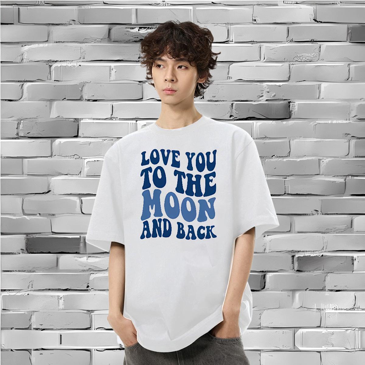 DIY Customized Tshirt for Man Woman letter Daily Wear 230g Cotton Tees Shirts Round Neck Short Sleeve Cool Mens T Shirts Graphic