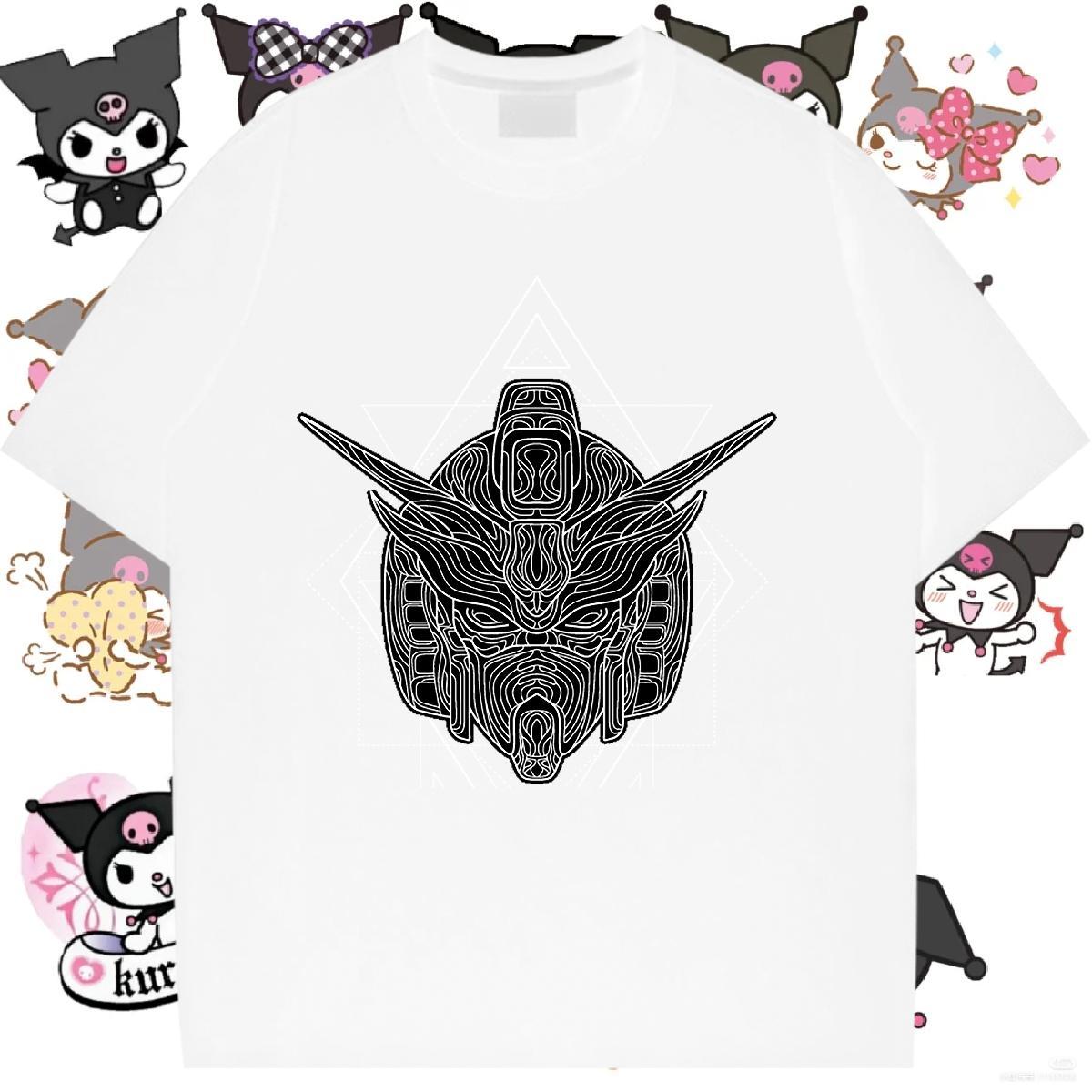 Unisex Woman Tshirt 230g Cotton creature Sports Street Wear T-Shirts O Neck Short Sleeves Anime Oversized Top Shirts