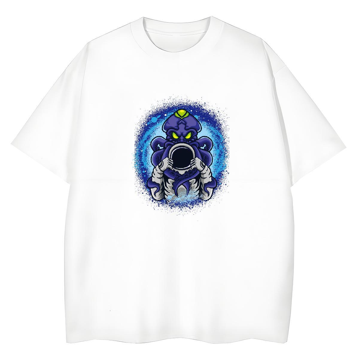 Wholesale Woman Tshirt 230g Cotton cosmonaut Beach Women T Shirts Short sleeve Soft Custom Printed Tee Shirt