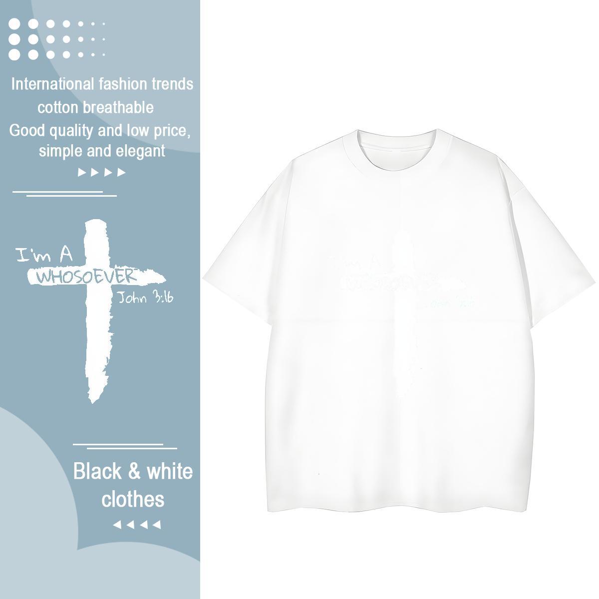 Brand Womens Tshirts 100% Cotton 230g letter Daily Wear T shirt Breathable Soft DIY Anime Printed Polos
