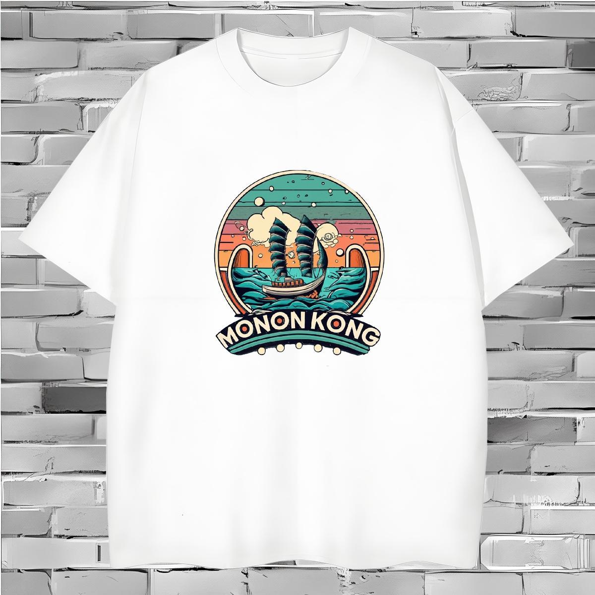 Unisex T Shirts Men 230g 100% Cotton beach Daily Outfit DIY Logo Oversized Crew Neck Men Tees Classic Tshirts