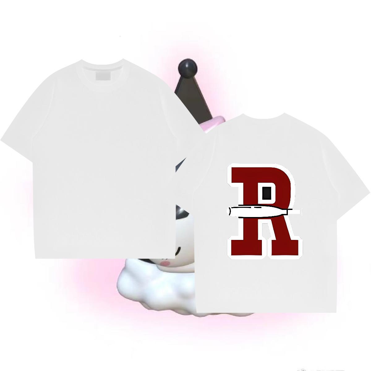 TOP Quality T-Shirts 230g Pure Cotton letter Street wear Hip Hop DIY Printed Breathable Soft Men Clothes T-Shirt 2024 Summer Top Tees