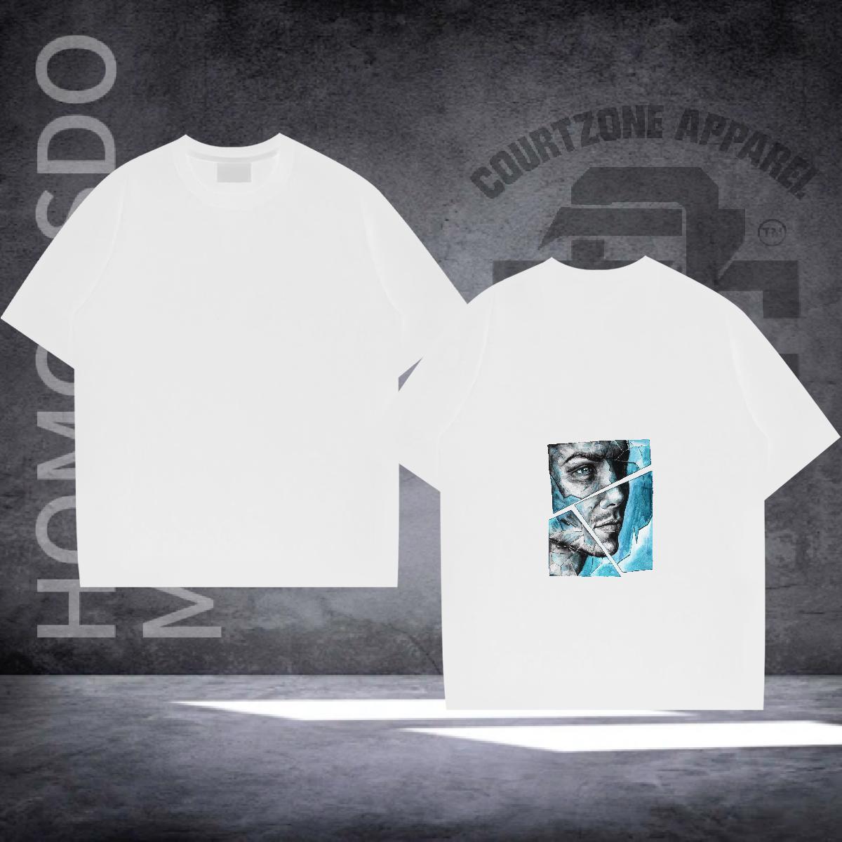 Free Shipping T Shirt For Man 230g Cotton portrait Street wear Hip Hop Custom Cartoon Breathable Soft Men Clothes T-Shirt New Arrival Wear