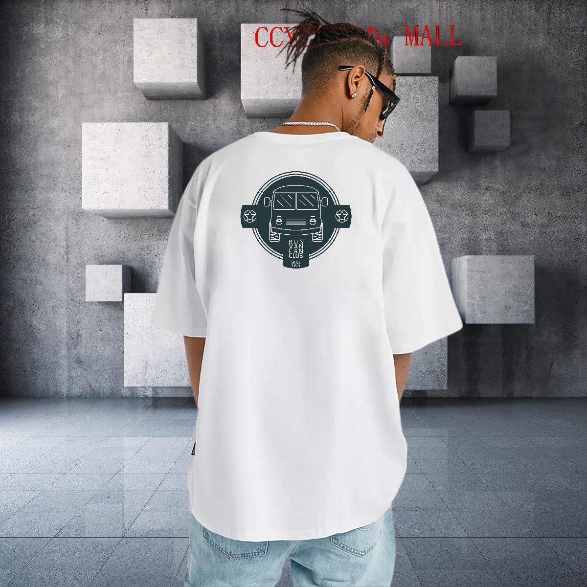 TOP Quality T Shirts Men 100% Cotton 230g letter Casual DIY Printed Breathable Short Sleeve Mens Tshirts Fashion Tops Shirt
