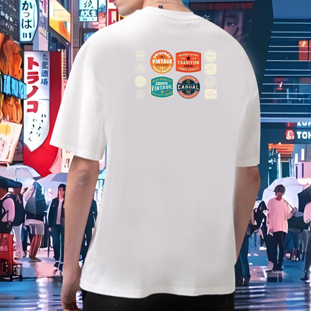 Cool Men T Shirts 230g 100% Cotton letter Anime Printing Street Custom Printing O Neck Short Sleeves Tshirt for Man Woman Stylist Top Tees