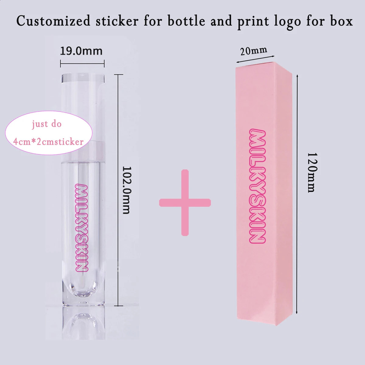 Custom Lip Glosslipstick Package Kit Gloss Wholesale Tube Bottle Container with Sticker Bulk Makeup 240801