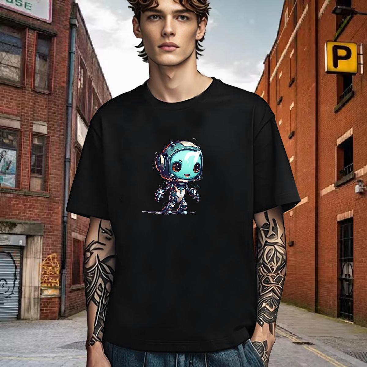 Cool Design T shirt 100% Cotton 230g ET Street Cartoon Printing L-4XL Crew Neck Breathable Men Clothes T-Shirt 2024 Designer Clothings