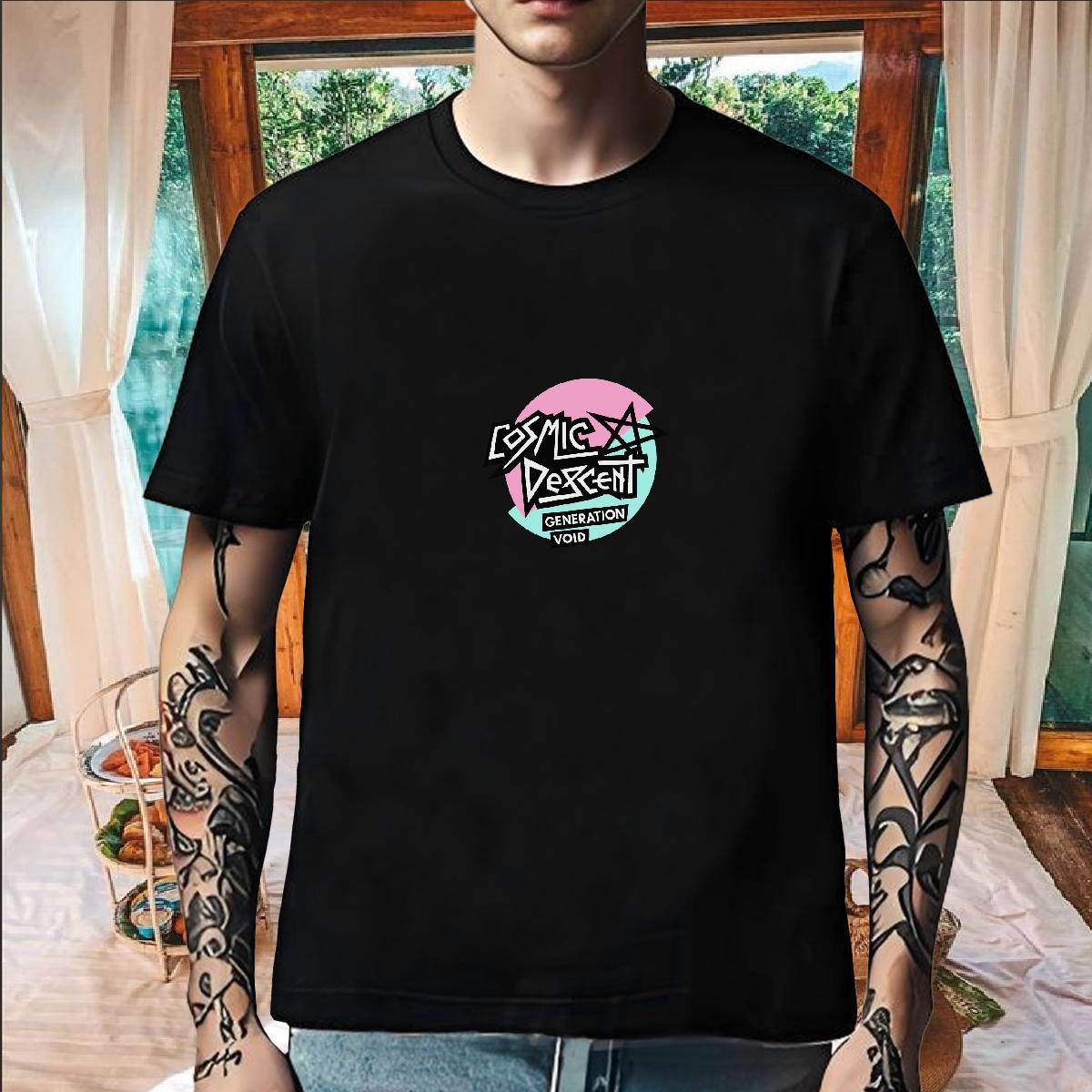 Brand T Shirt For Man 230g 100% Cotton letter Street Casual Custom Cartoon Breathable Crew Neck Men Tees DIY Tee Shirt