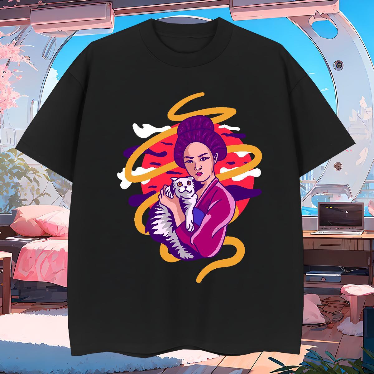 Classic Man T Shirts 230g Cotton portrait Street Casual Cartoon Printing L-4XL Breathable Crew Neck Men Tops Tees New Designer Clothes
