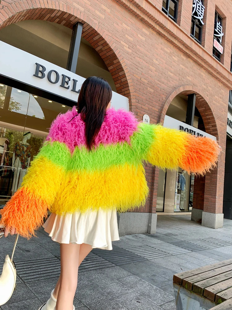 Original n Color Artificial Fur Coat Womens Jacket Fury Winter Factory Direct Sales 240824