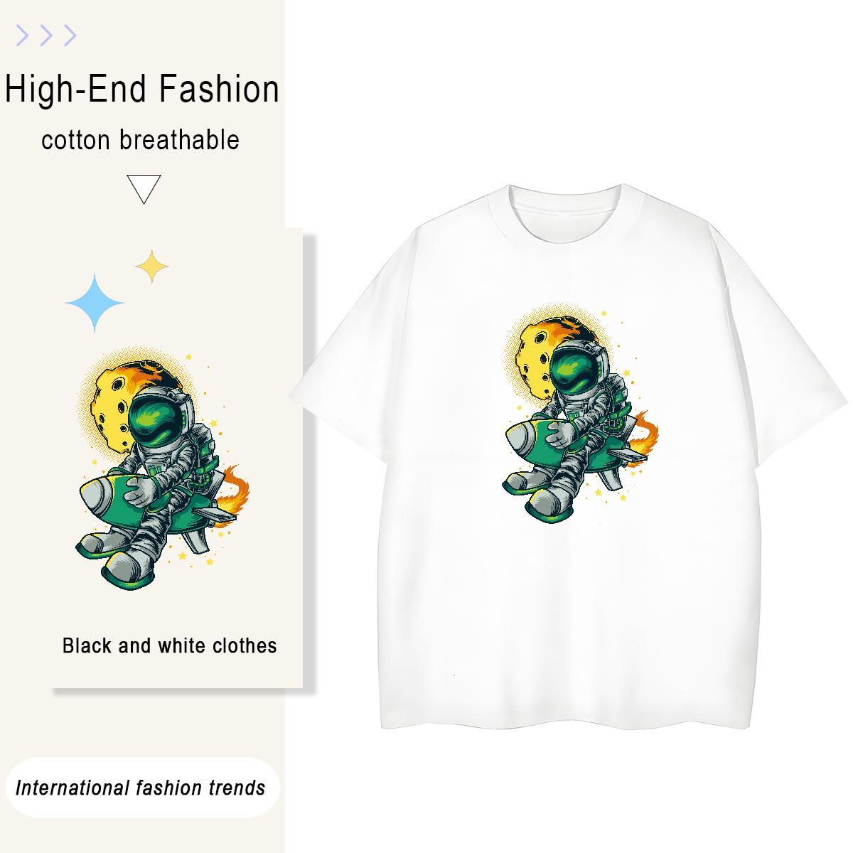 Designer Nice Couples T Shirts 230g Pure Cotton universe Casual Beach Women T Shirts Comfortable Anime Print Tees Shirts