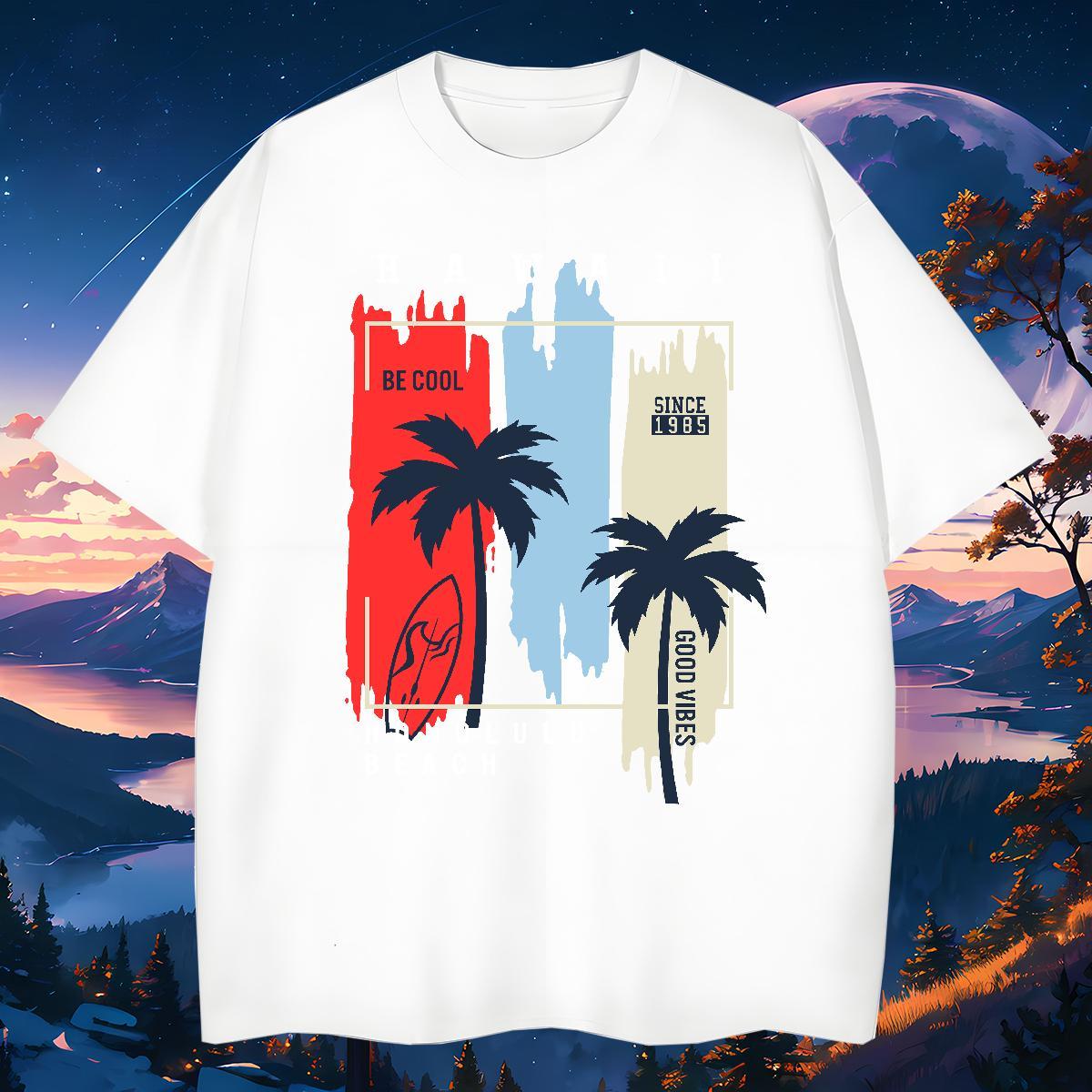 Cool Man T Shirts 230g Cotton letter Casual Plus Size Custom Round Neck Short Sleeve Men Tees Customized Tee Shirt