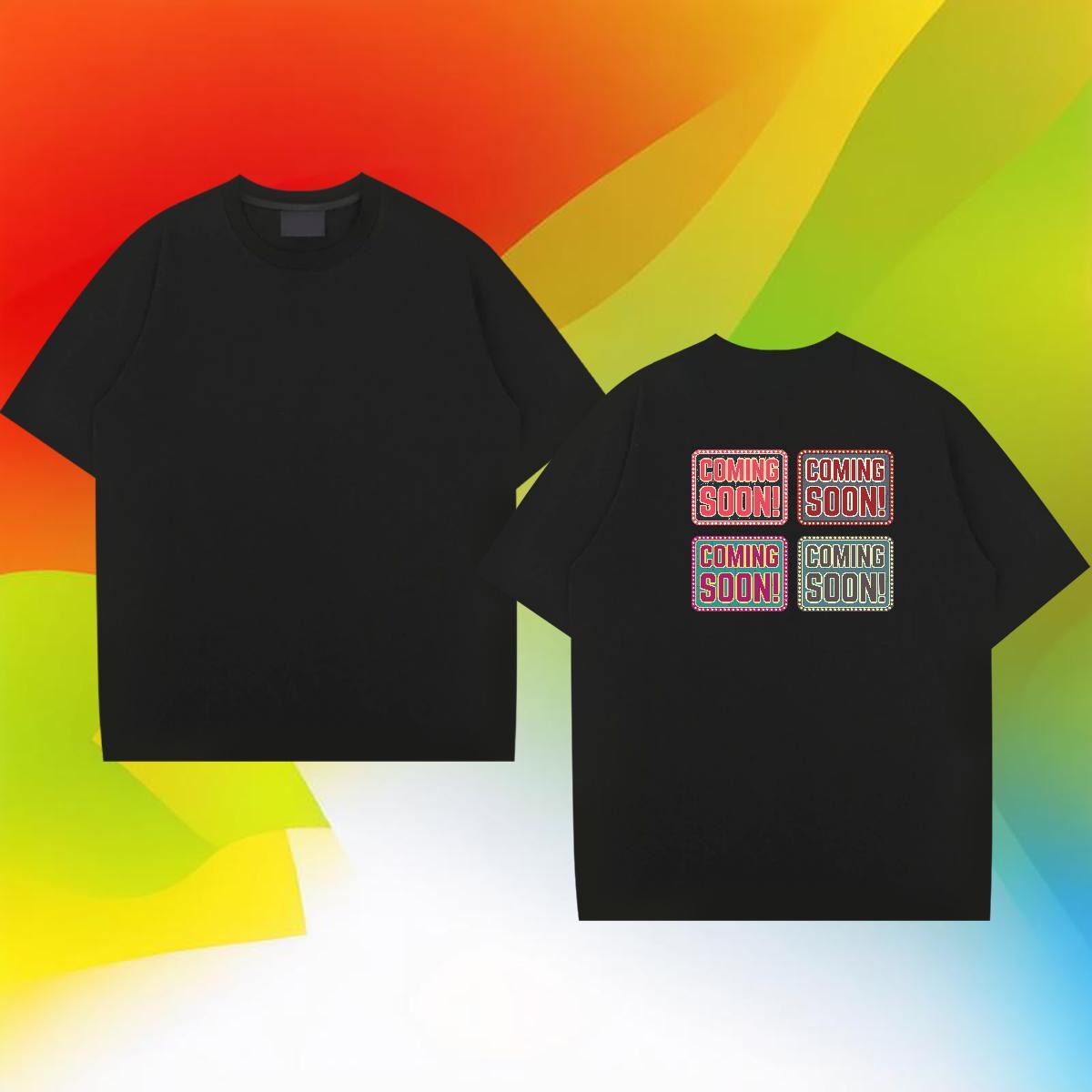 Loose T shirt 230g Pure Cotton letter Daily Wear Custom Anime Round Neck Short Sleeve Tshirts New Clothings