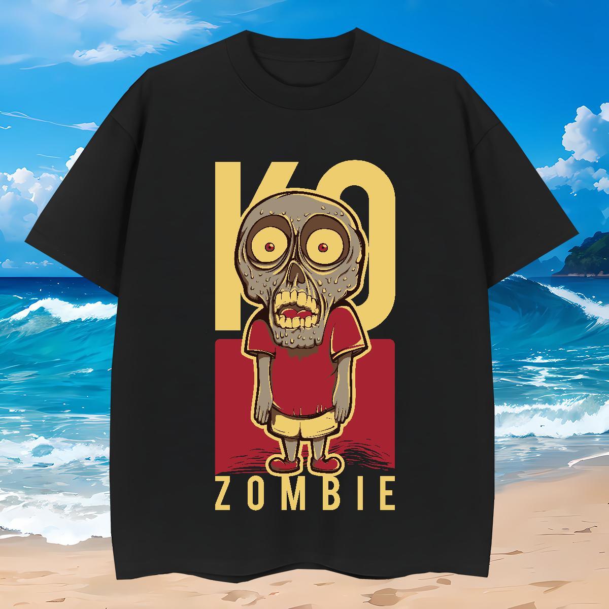 Cool Design T-Shirts for Men 230g Cotton skull Casual DIY Printed Breathable Short Sleeve Mens Tshirts DIY Customized Tops