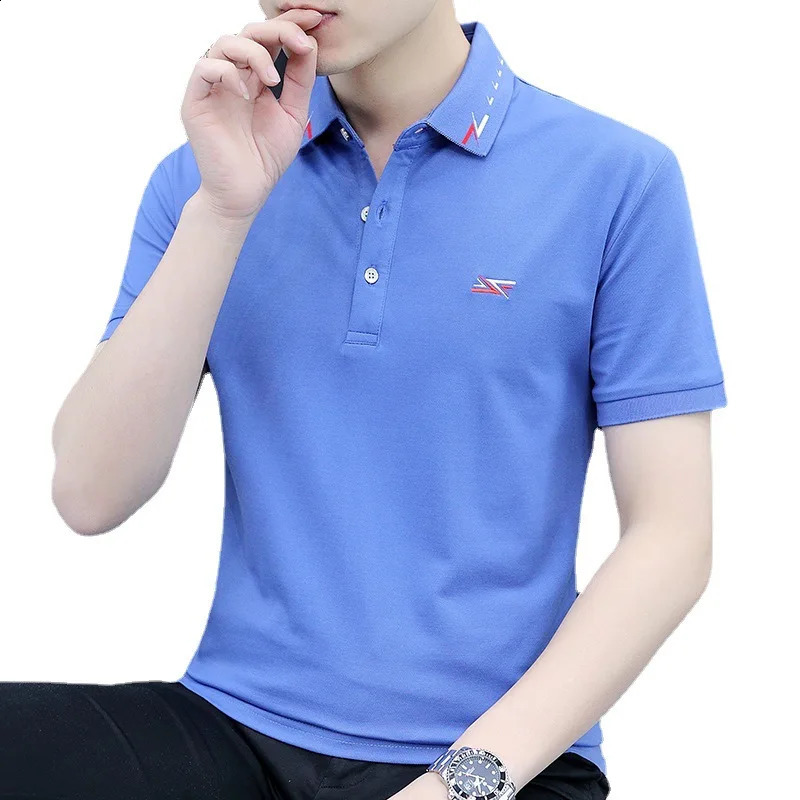 Summer Mens Short-sleeved T-shirt POLO Bottoming Shirt Jodi Mens Lapel Tops Casual Mens T-shirt 240824