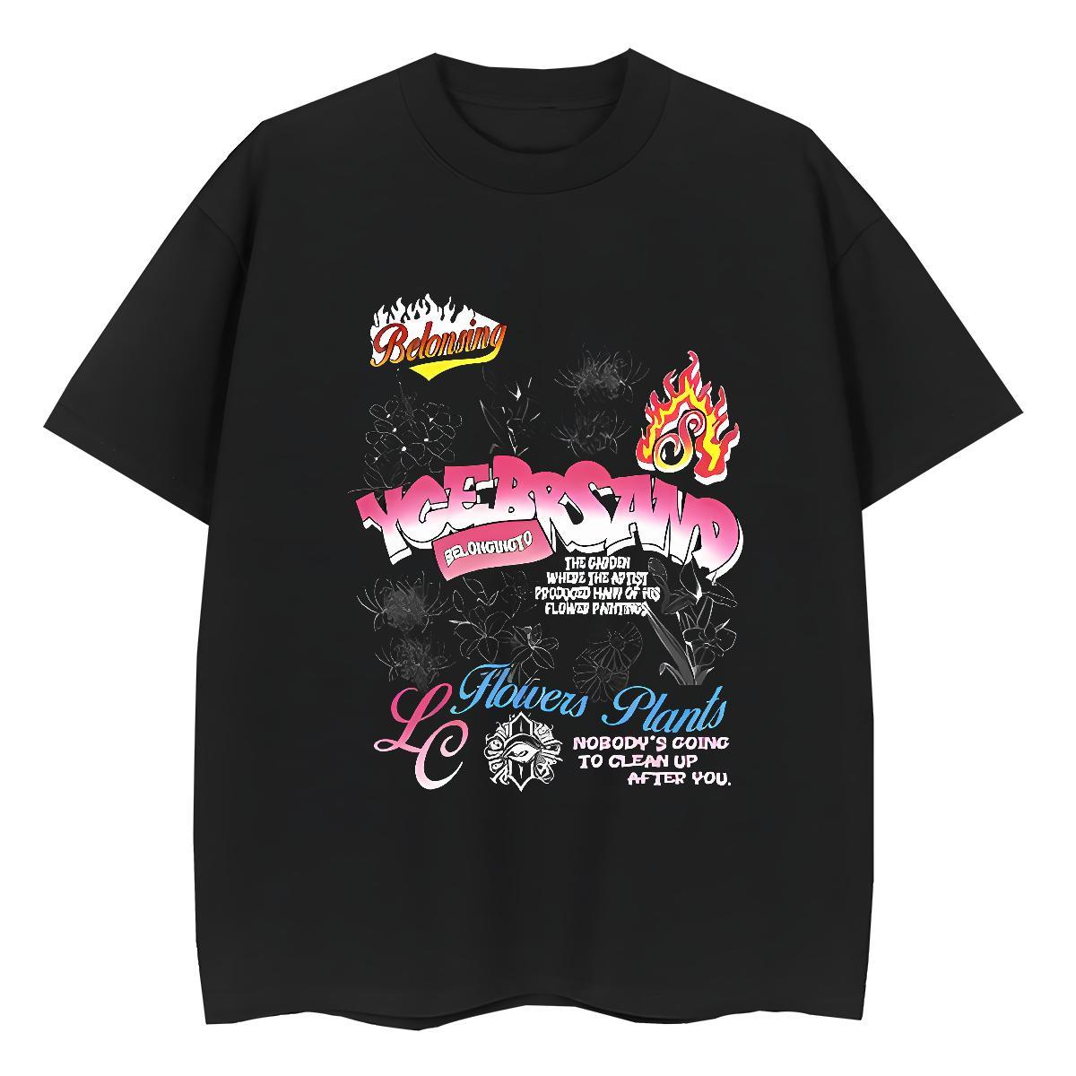 Unisex Unisex Tshirts 230g 100% Cotton letter Street Casual Womens T Shirts Breathable Short Sleeve Plus Size Custom Tee Shirt