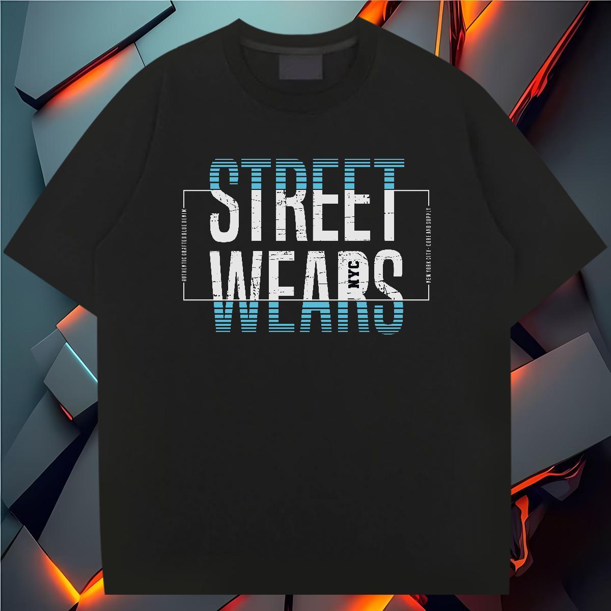 Free Shipping T shirt 230g Pure Cotton letter Street Casual Cartoon Printing L-4XL Breathable Short Sleeve Men Tops Tees 2024 Designer Clothings
