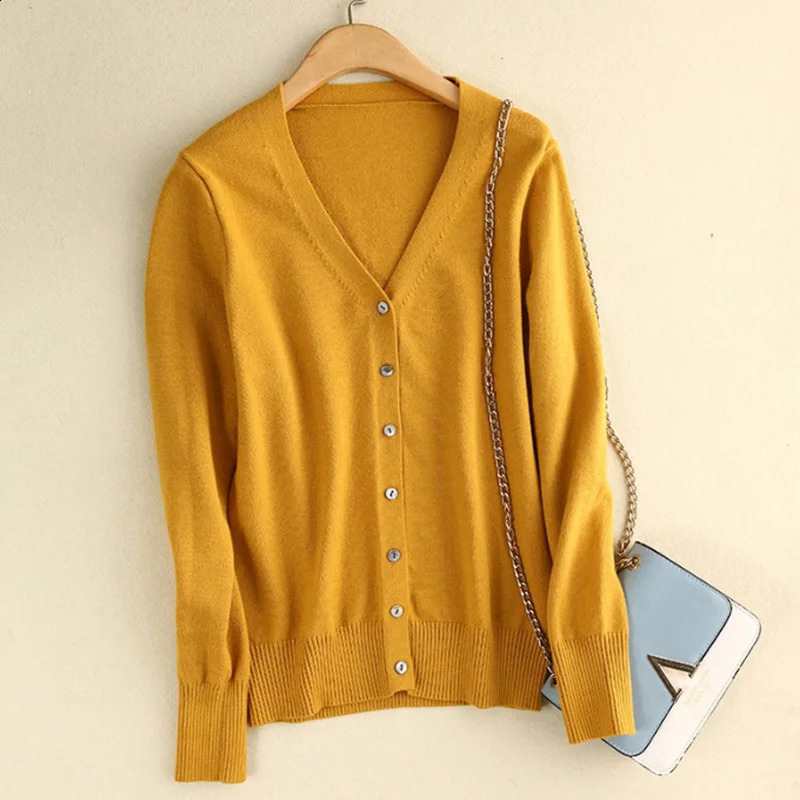 Autumn Women Sweaters Solid Baggy Knitted Tops Lady Mint Green Pink Cardigan Pullover Korean Style Sweaters Long Sleeve Clothes 240824