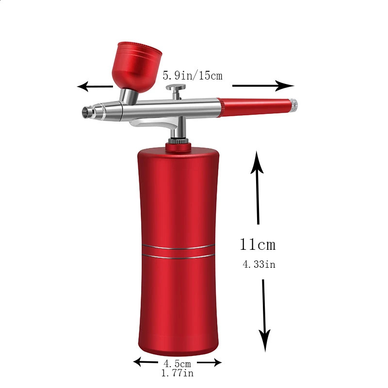 Wireless spray gun with compressor kit mini portable cordless personal spray art painting tattoo cake makeup beautiful model air 240823