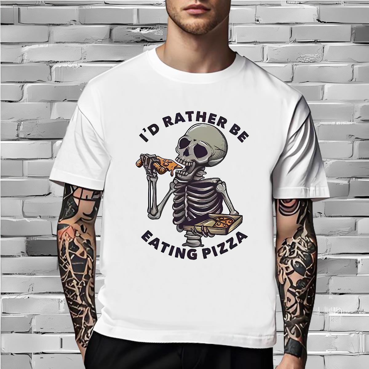 Classic T-Shirts 100% Cotton 230g skull High Street Hip Hop Plus Size Cartoon Breathable Soft Men Tees 2024 Tops