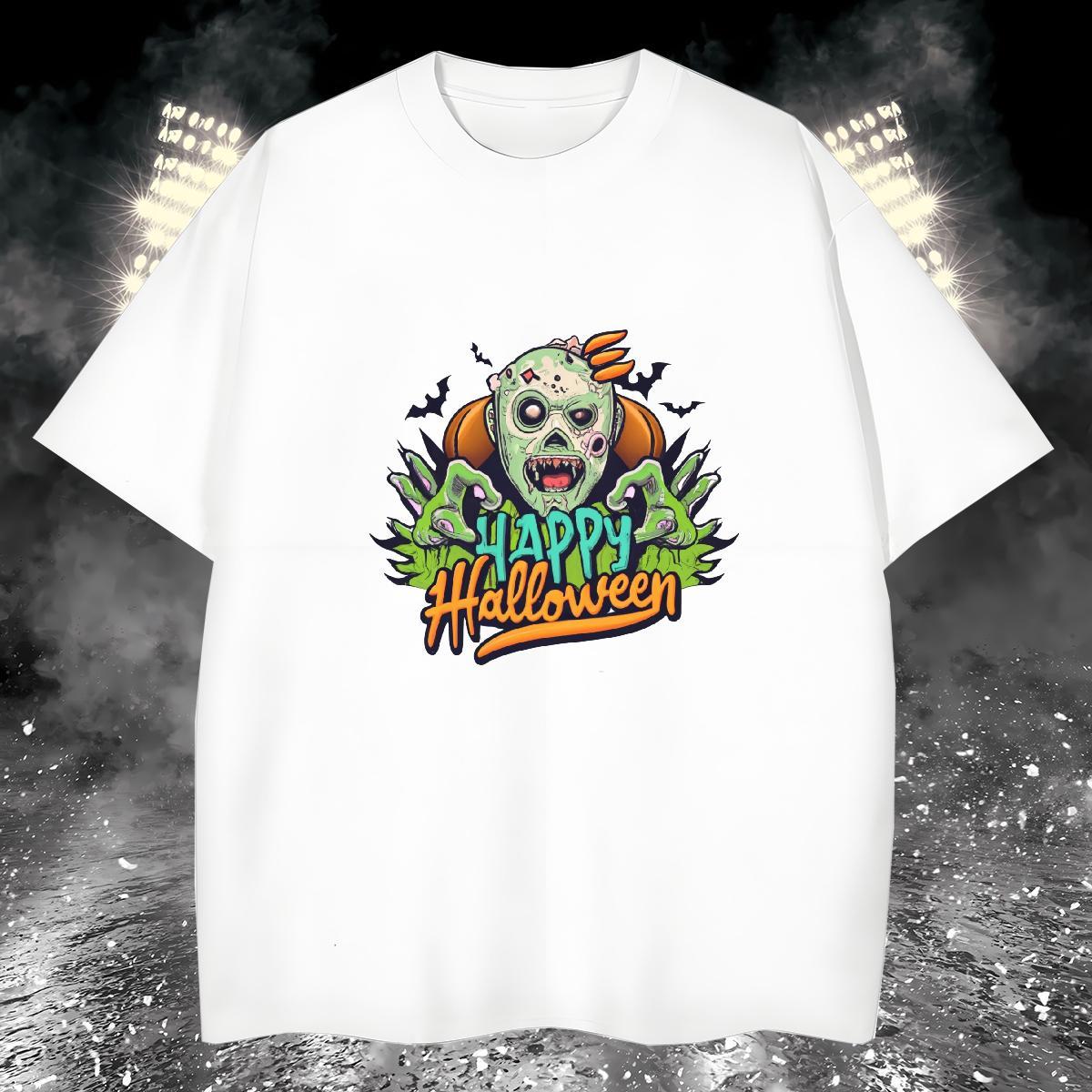 Cool T Shirts Men 230g Cotton skull Anime Printing Street Cartoon Printing L-4XL Short Sleeve Soft Men Tees 2024 New Wear