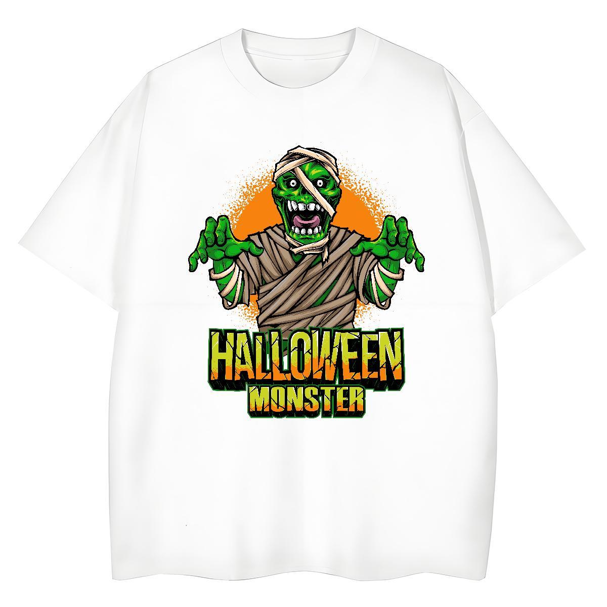 TOP Quality T Shirt For Man 100% Cotton 230g skull Daily Outfit Anime Print O-Neck Short Sleeve Men Tops Tees Custom Polos