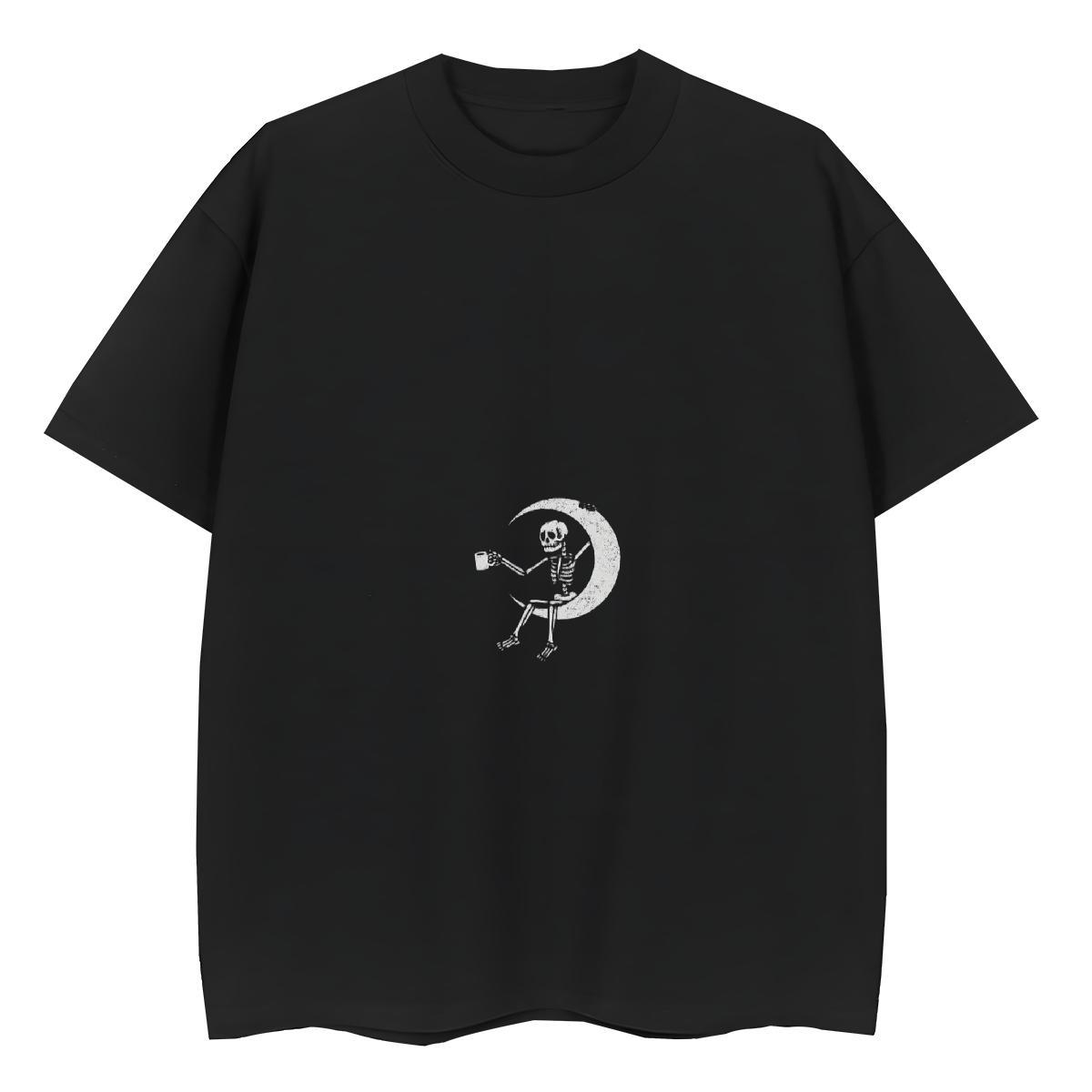 Popular T-Shirts 230g Pure Cotton skull Street Oversized 3XL 4XL O-Neck Short Sleeve Tshirts Designer Tee Shirt