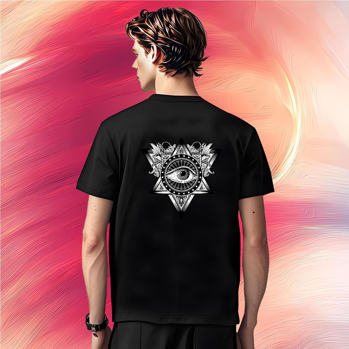Wholesale T Shirt For Man 100% Cotton 230g eye of the devil Casual Daily Wear Oversized Short Sleeve Soft Men Tshirts Fashion Tees Shirts