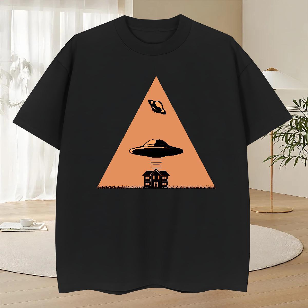 Cool Design Men T Shirts 230g Pure Cotton ET Summer Casual Custom Cartoon Breathable Short Sleeve Men Tees Fashion Tops Shirt