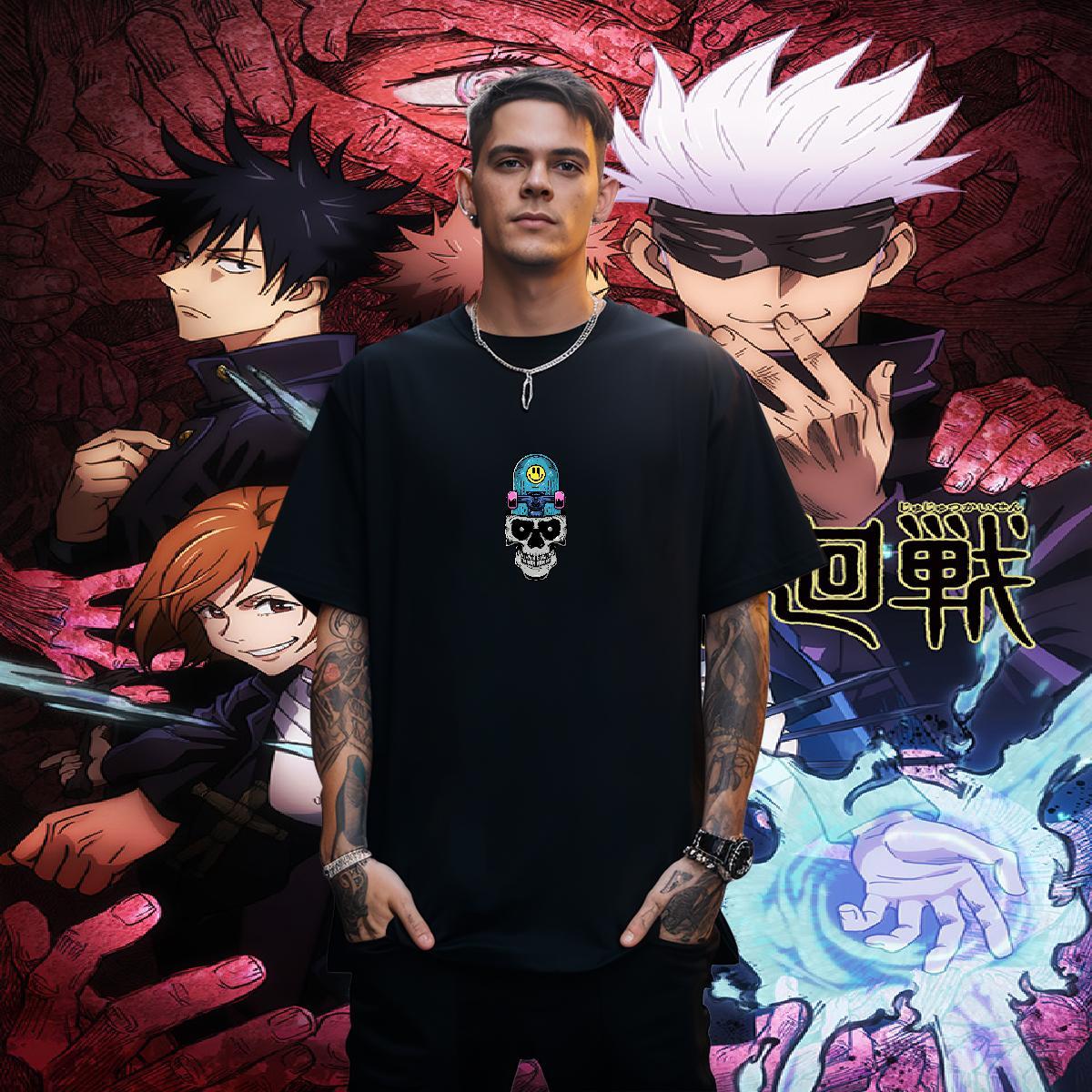 Loose Fit T-Shirts 100% Cotton 230g skull Casual Daily Wear Oversized 4XL O-Neck Short Sleeve Tshirts 2024 DIY Tops Shirt