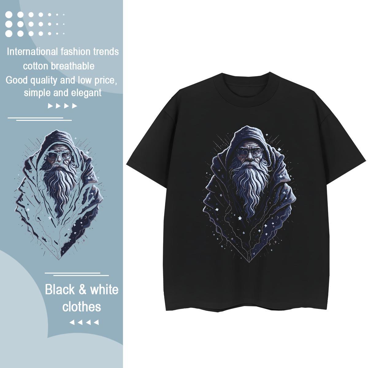 High Quality Man T Shirts 100% Cotton 230g portrait Hip Hop Street DIY Printed Pure Cotton Men Tshirts Free Shipping Top Tees