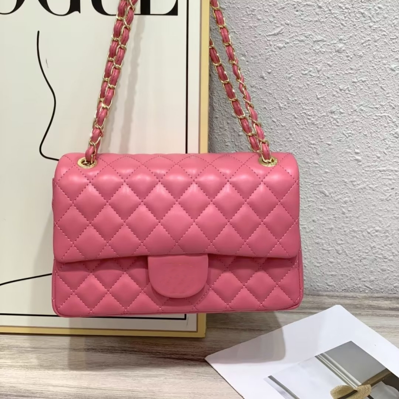 Top Tier Quality womens Jumbo Double Flap Bag Luxury Designer 25CM Leather Caviar Lambskin Classic All Black Purse Quilted Handbag Shoulde Festival Bags backpack