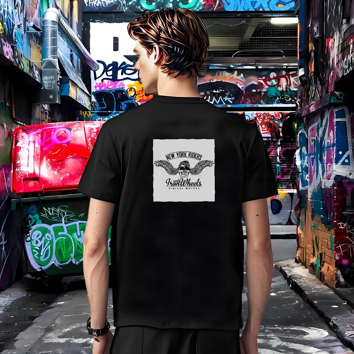 Unisex T Shirt For Man 230g 100% Cotton skull Spring Summer Plus Size Custom Short Sleeve O-Neck Men Tops Tees Classic Casual Clothes