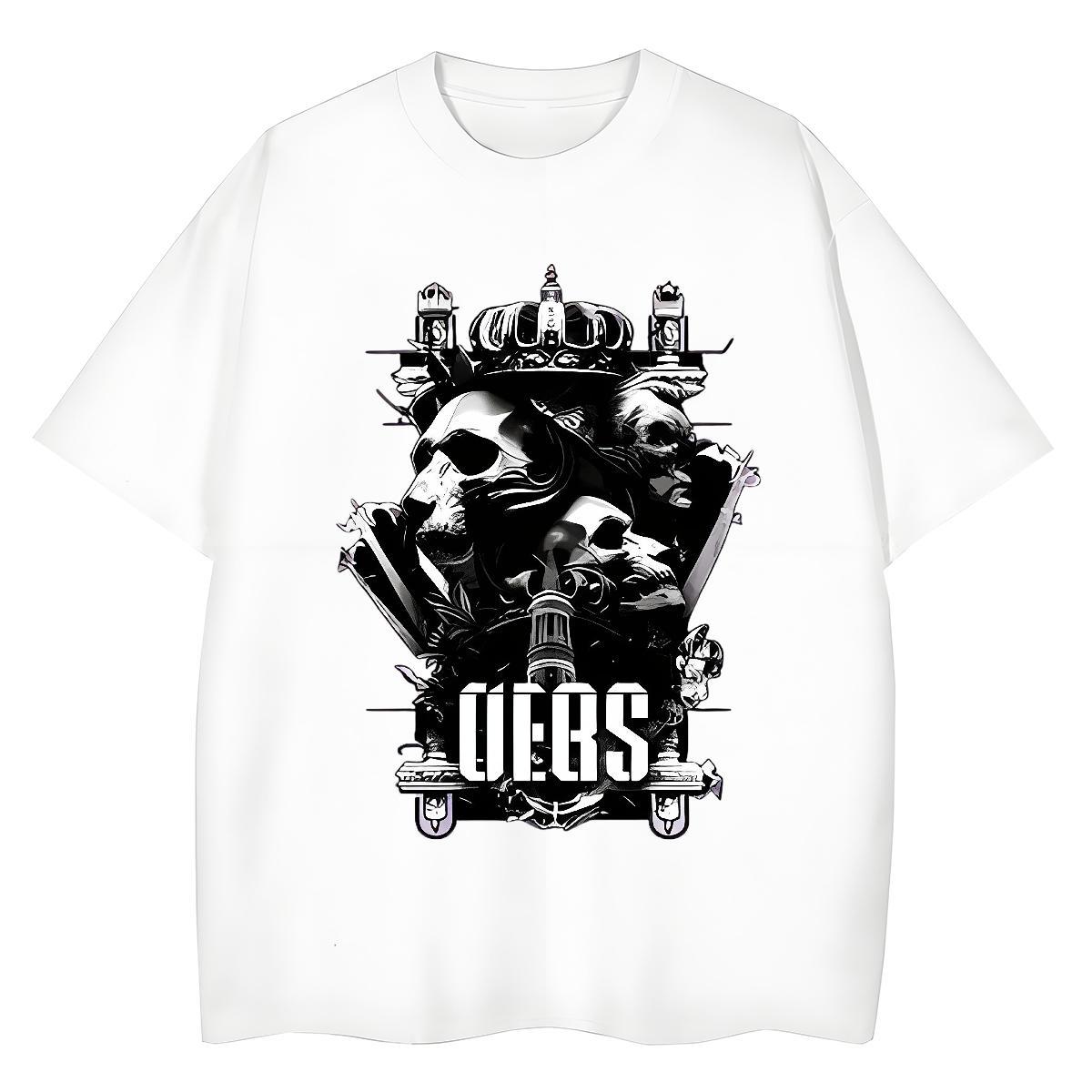 TOP Quality Men T Shirts 100% Cotton 230g skull Summer Casual Custom Big Size Crew Neck Breathable Men Tops Tees Factory Direct Tees Shirts