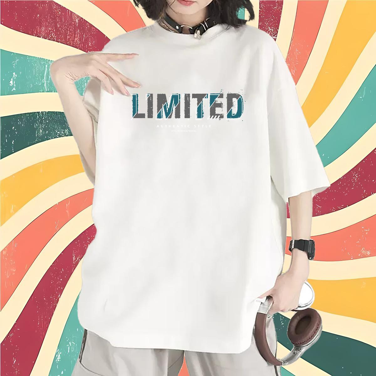 Nice Women Tshirts 230g Pure Cotton letter Beach Womens T Shirts Comfortable Oversized L-4XL Clothes